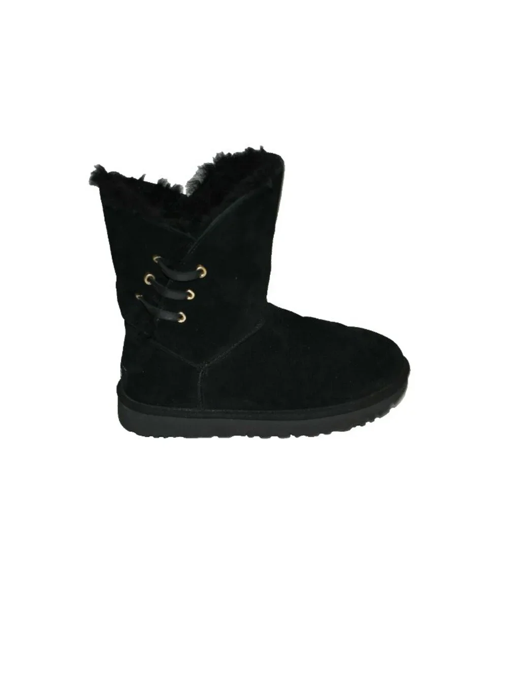 New! Ugg Constantine Genuine Lamb Shearling Lined Boot Black Sz 6 1018629 DD36